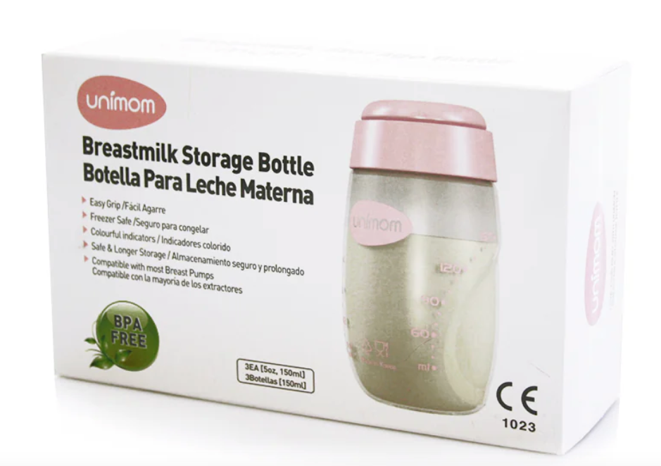 Botellas para leche Unimom 150 ml 3 uns