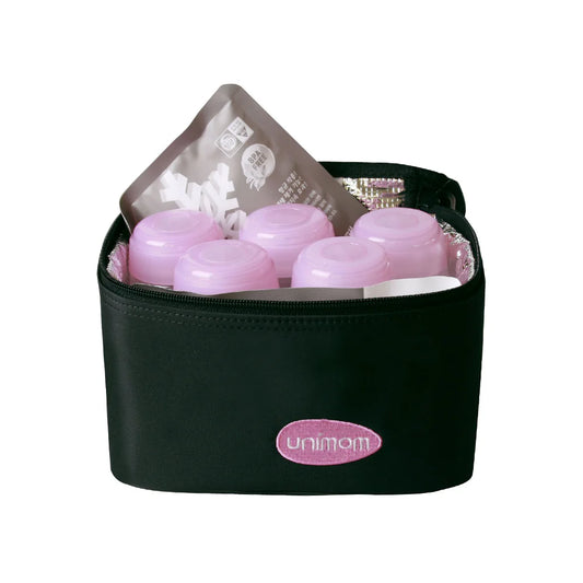 Cooler con gel frío y 5 botellas 150ml Unimom
